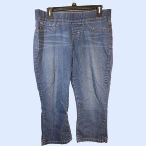 Signature Levi Strauss Women's Size 10 Stretchy Waist Casual Cropped Ankle Jeans